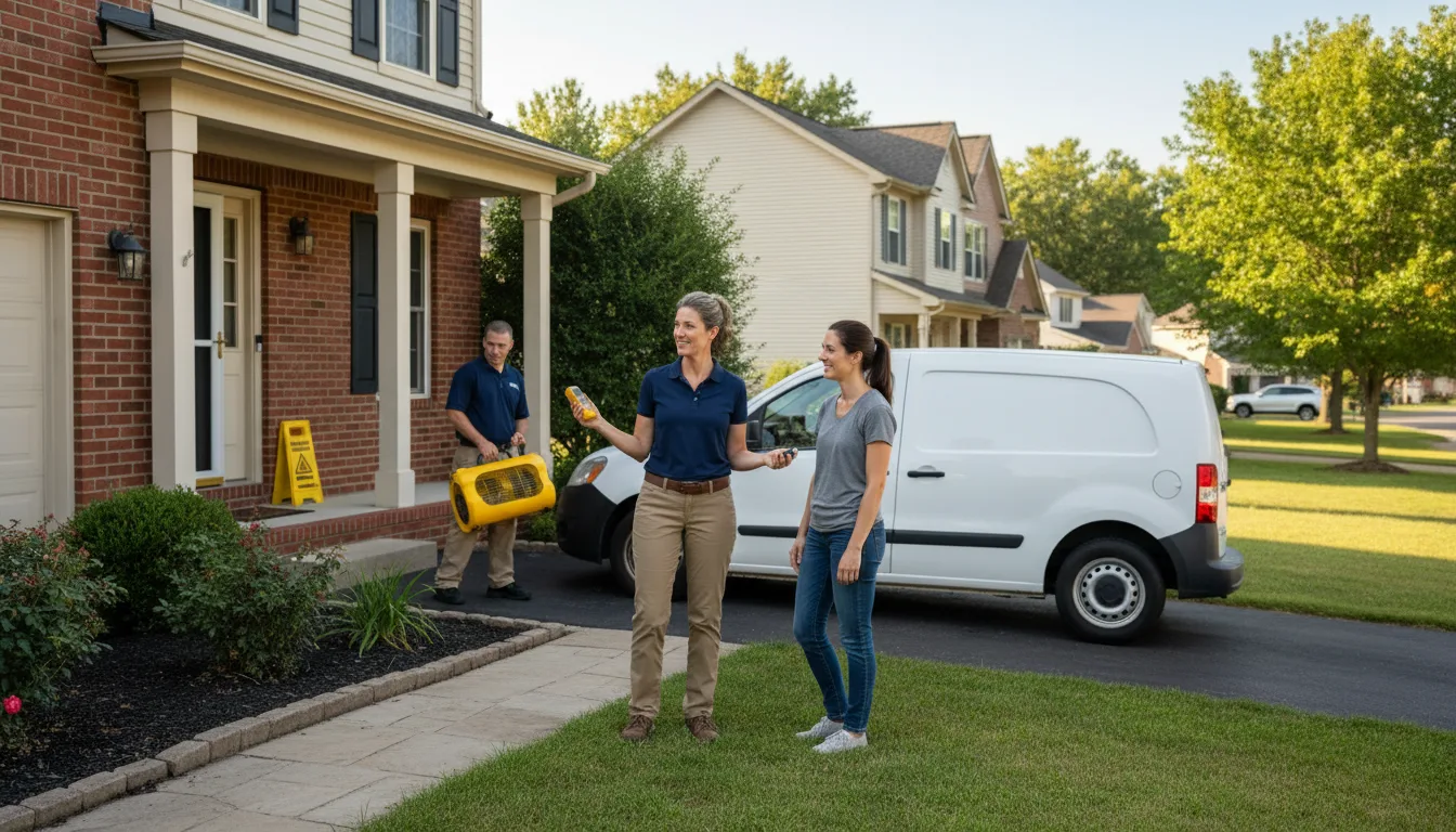 Residential water damage restoration in Mount Olive, IL